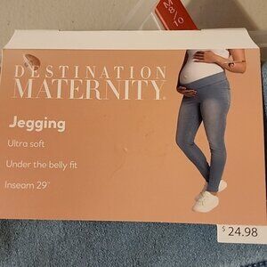 NWT Destination Maternity Blue Jeggings, Size W-MED (8/10), NEW, Gift, Comfort
